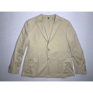 Saks Fifth Avenue Modern Beige Single Breasted Size 46R/W38 Blazer P145